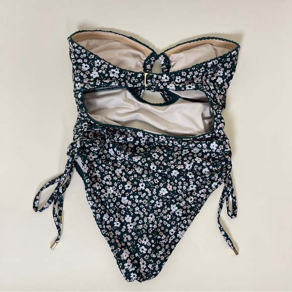 Peony Ruched One Piece in Petit Fleur Green - Picture 10 of 10